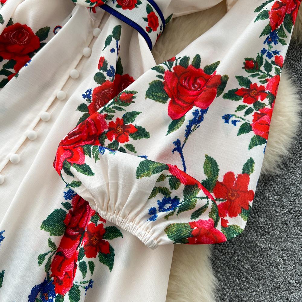Elegantní Nádherné Květinové Večerní Šaty Dámské Jednoradové Tištěné Dlouhé Společenské Šaty Dámské Ležérní Elegantní Festivalové Oblečení Nové
