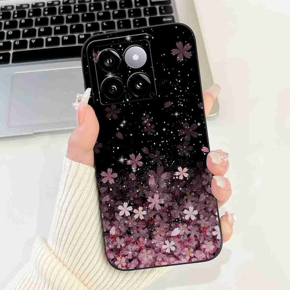 Cover For Xiaomi 14 Case Silicone Shockproof Soft Camera Protective Pattern Matte For Xiaomi 14 Mi14 Xiaomi14 5G 2023 Cases