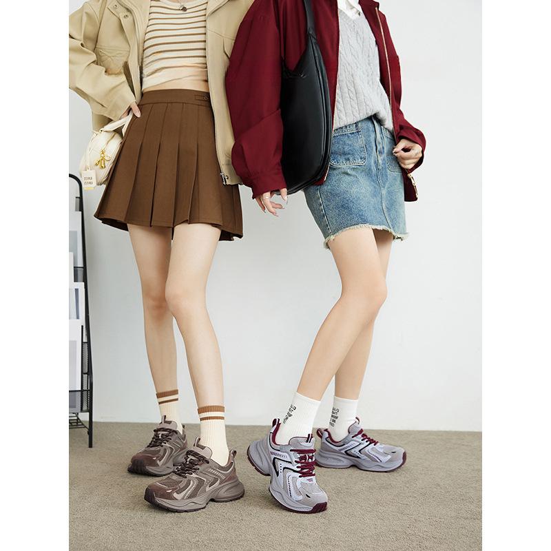 [Uncle Shoes] Summer Mesh Daddy Shoes Girl 2025 New Breathable Casual Sports Women's Shoes Versatile Sports Shoes