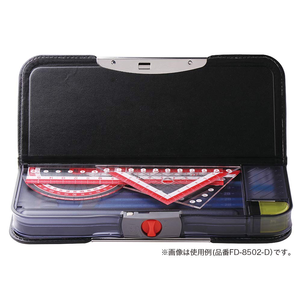 Sonic Pencil Pencil Case, Double-Sided Case, Slim, Allock, Black, FD-8502-D