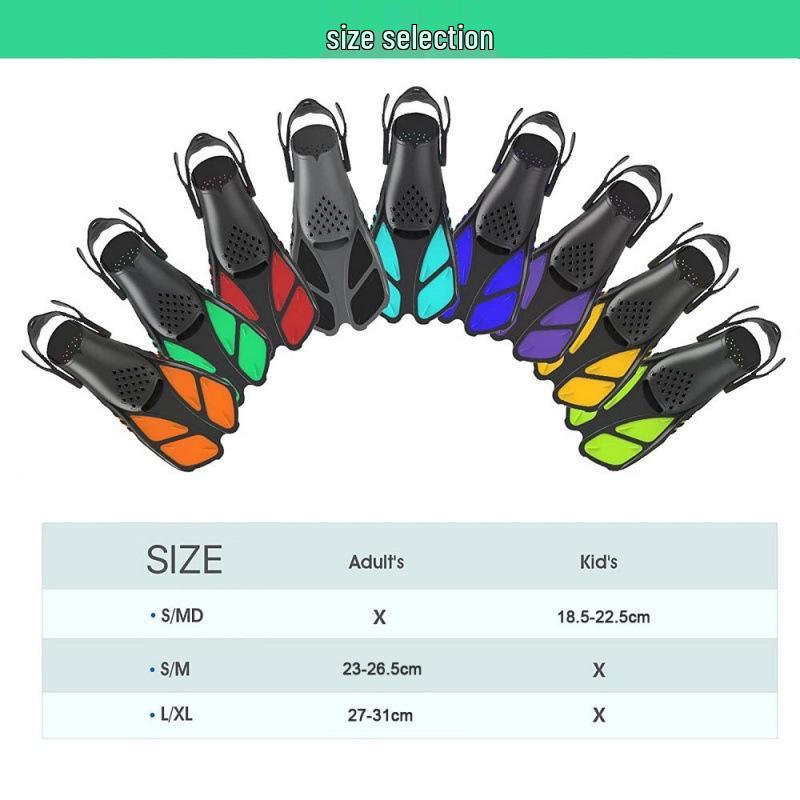 Adjustable Silicone Diving Fins for Men & Women - Professional Freestyle Training Frog Fins
