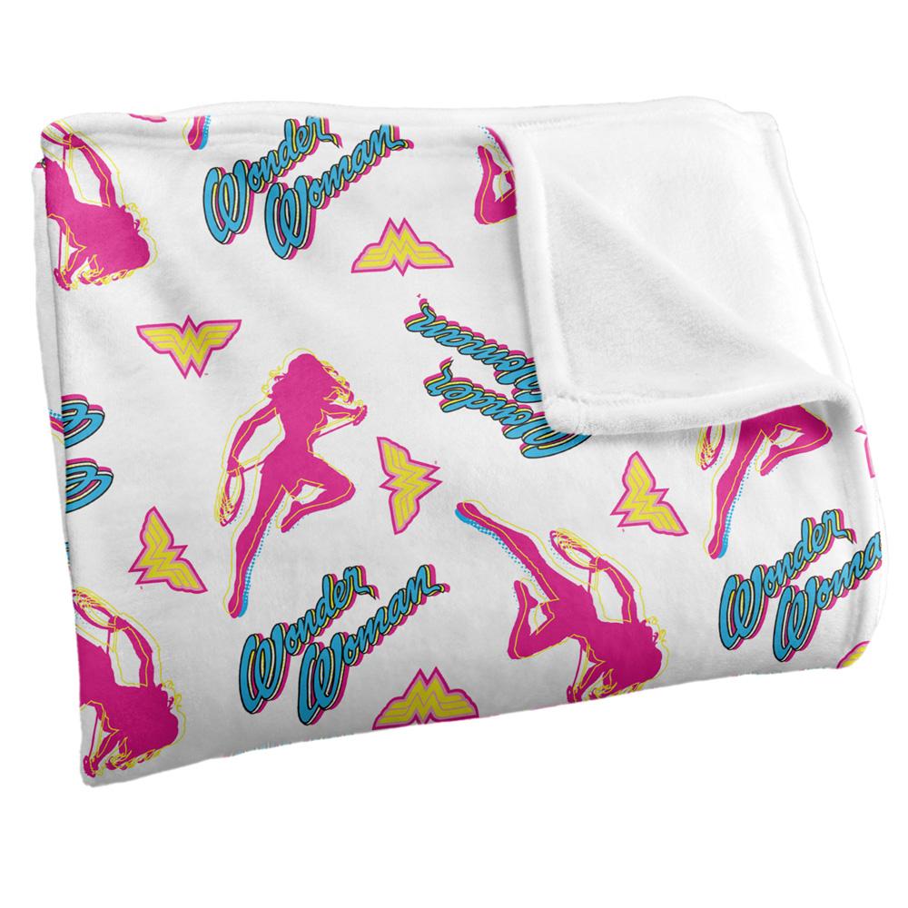 Wonder Woman Silky Patterned Supersoft Blanket