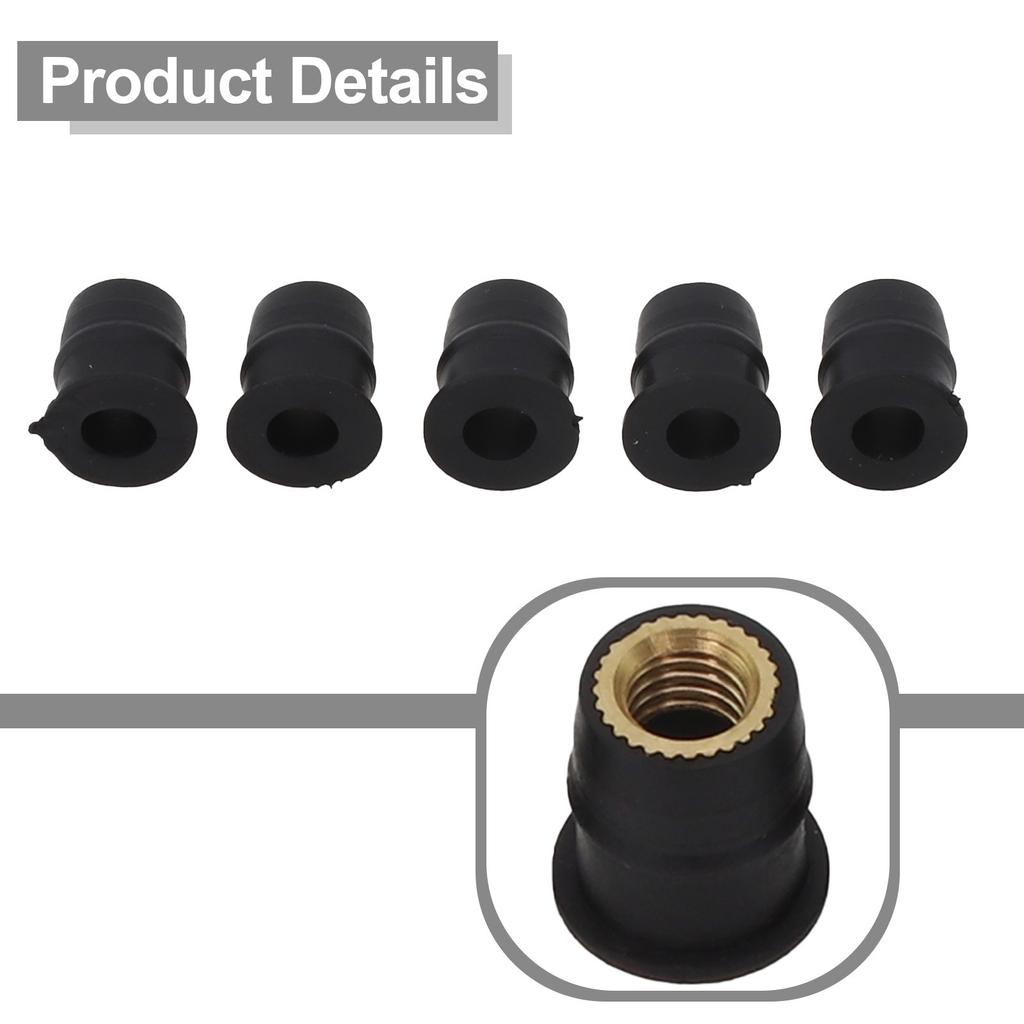 Motorcycle Windshield Rubber Nuts Mounting Vibration Damper