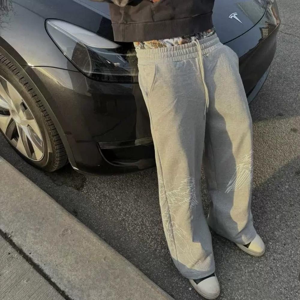 RogueWave Fake Two-piece Pants Double Waist Trousers Men and Women Fashion Hip-hop Loose Casual Pants Trousers