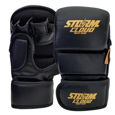 StormCloud MMA Sparringshandschuhe 7oz Anfänger Schwarz/Gold M/L