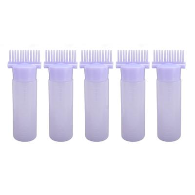 5pcs Root Comb Applicator Bottle Hair Dye Oil Applicator Bottle Applicator Brush with Graduated