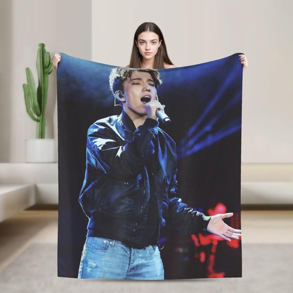 My Favorite Dimash Dear Dears Warm Soft Blankets Plush Bedding Throws Fluffy Home Decor Flannel Bedspread Sofa Bed Cover