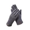 Unisex Fleece-Lined Suede Gloves for Outdoor Cycling and Driving - Cold-Proof, Touchscreen-Enabled for Autumn and Winter.