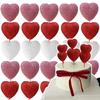 10pcs Reusable Glitter Hearts Stick Foam Flower Bouquet Red Heart Branch DIY Vase Pick Stick Wedding Accessory