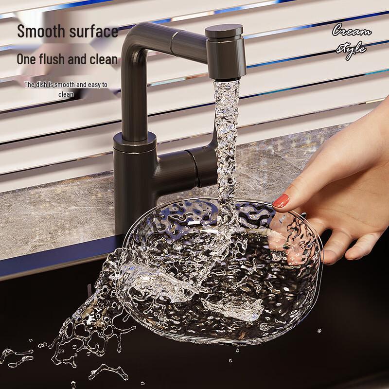 HUIWEN Transparent Gold Water Wave Snack Plate Set