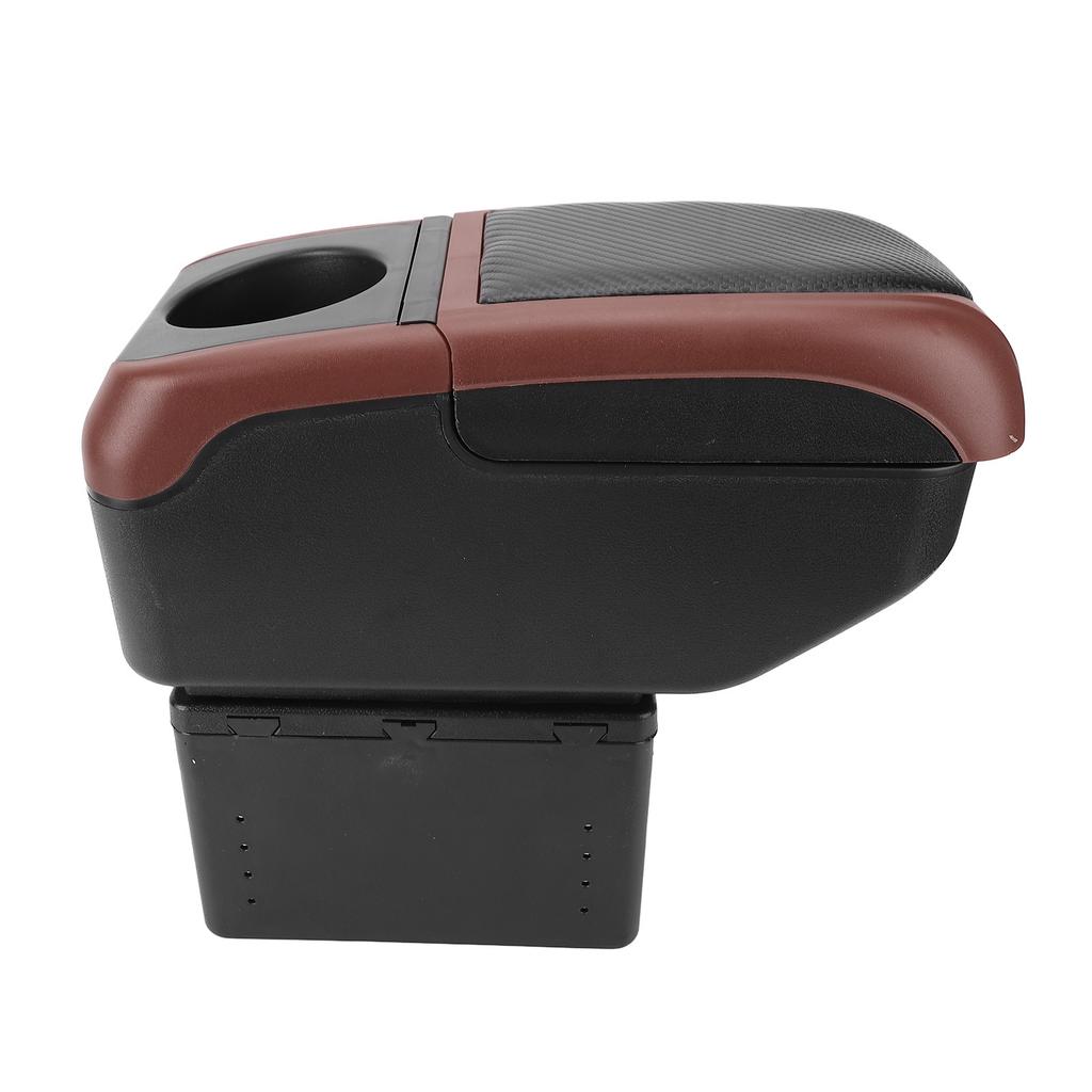 Universelle Auto-Armlehnenbox mit 6 USB-Ladeanschlüssen Doppelschichtige Auto-Armlehnen-Konsolen-Organizer für