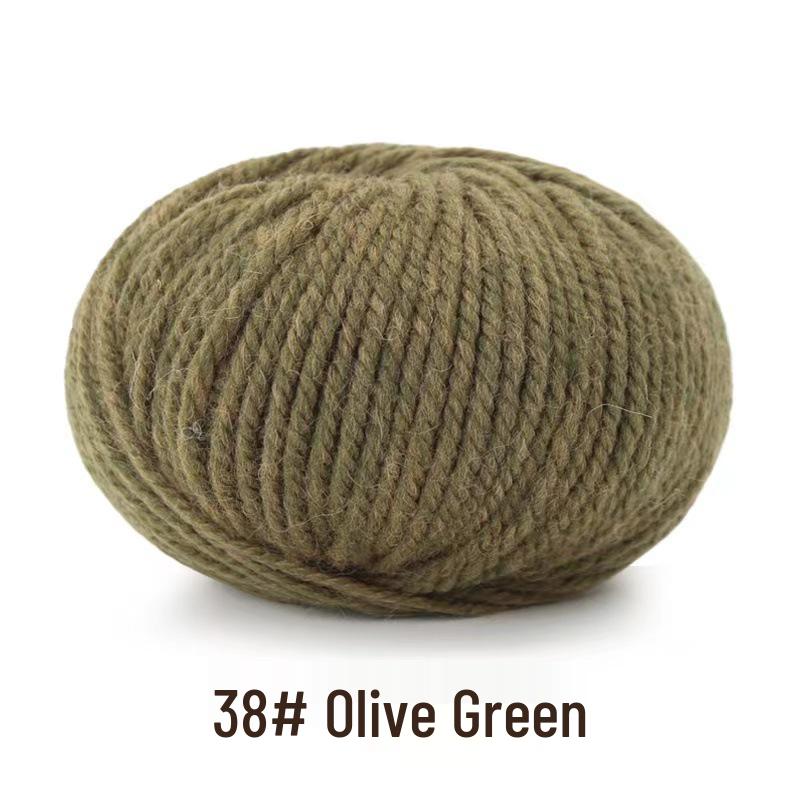 Yak Down 3-Strand Wool Yarn for Hand-Knitted Medium-Thick Sweaters, Cardigans, Scarves, and Hats