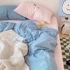 4pcs/set Simple Solid Color Mix and Match Sheets and Quilt Cover Sets Ins Bedding Set Student Dormitory 1.2m Bed Bedspread Pillowcases 3 Piece Set