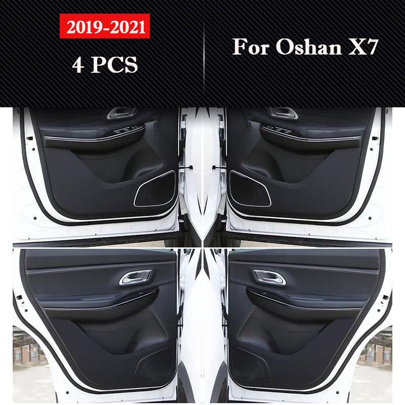 

For Oshan X7 Plus X7 2019-2026 Car Door Anti-kick Pad Leather Interior Protection Anti-dirty Sticker Mat Auto Decor Accessories
