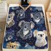 Koala, vzorová flanelová deka, vysoká kvalita, pohodlná pro všechna roční období, domácí dekorace, teplo a pohodlí, ideální pro dárky.