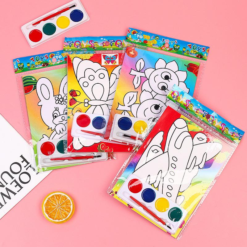 DIY Watercolor Painting Set Portable All-in-One Art Kit for Kids Home Craft School Party Creative Activities