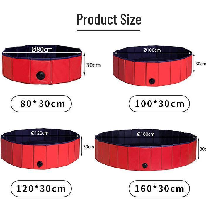 PVC Folding Pet Swimming Pool: Dog & Cat Bath and Play Pool