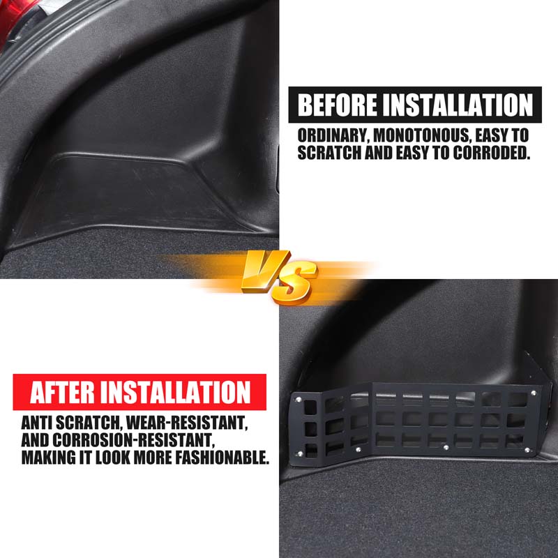 Aluminum alloy For 2011-2019 Nissan Juke For Infiniti ESQ Car Rear Trunk Storage Shelf Side Baffle Frame Bracket Car Accessories