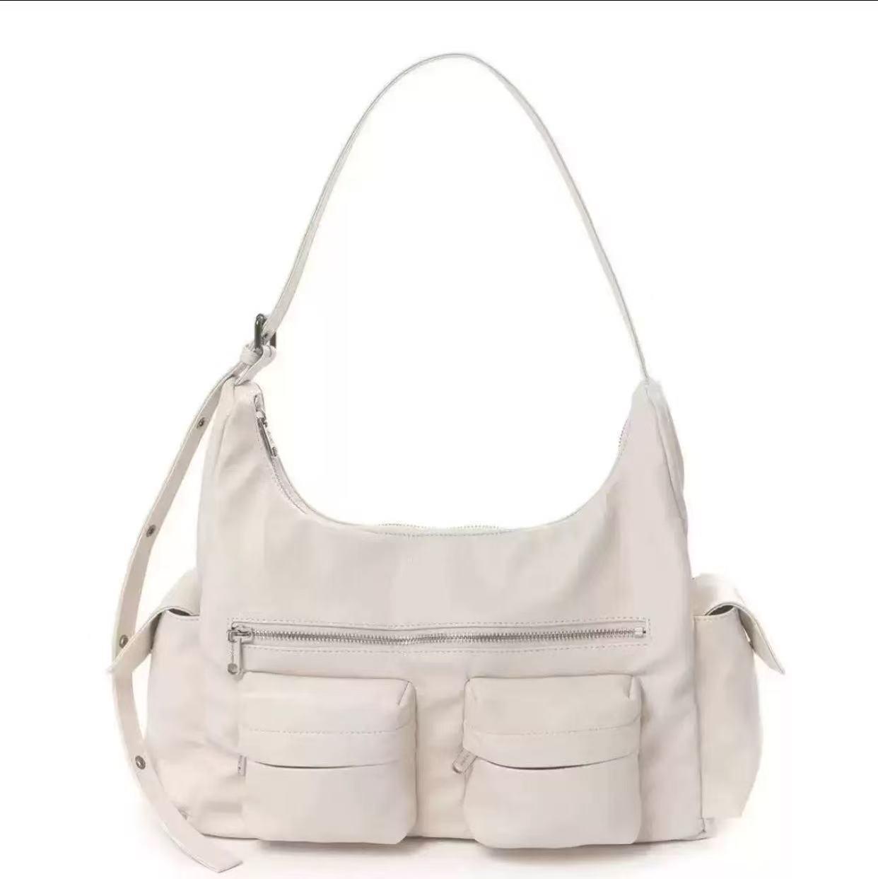 

Korean Niche Song Yuqi Saddle Crossbody & Shoulder Tote брудно-білий