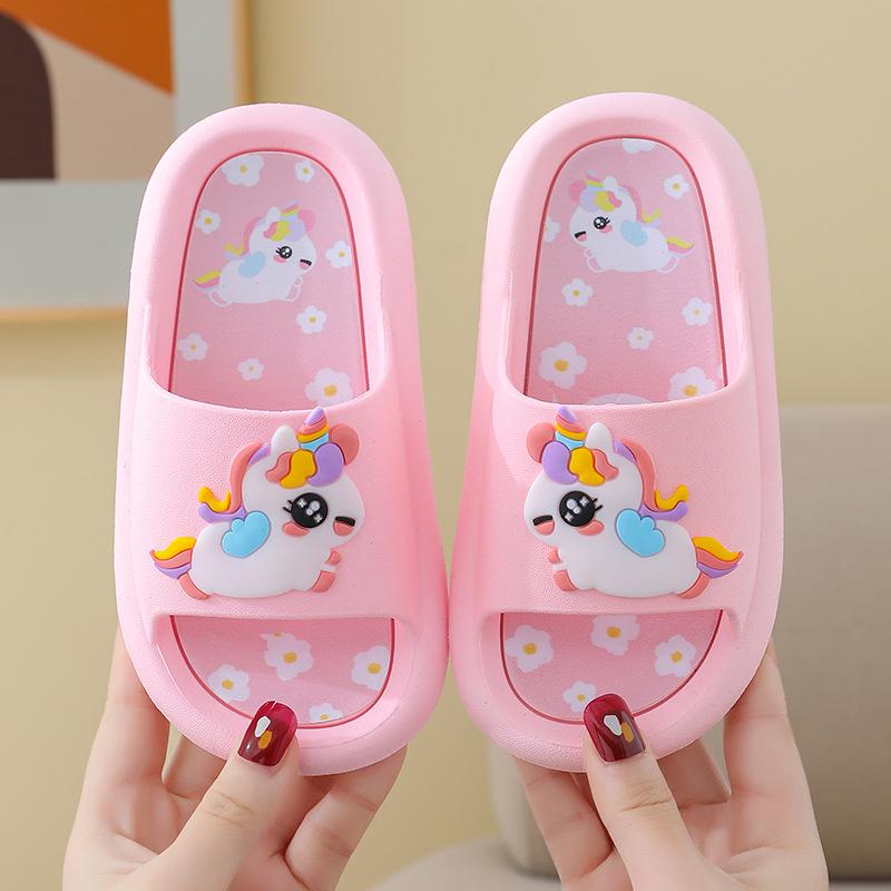 

Girls Unicorn Anti-Slip Summer Slippers for Kids and Babies 24-25 (Inner Length 15.5CM)
