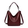 Large Capacity Women's Tote Bag, Bucket Bag, Crocodile-patterned, Single Shoulder Strap, Crossbody Style