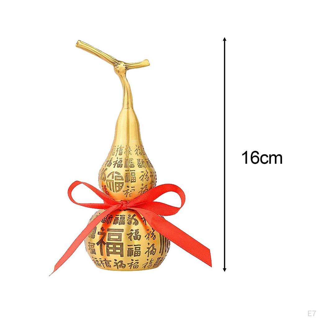 Mosiężna dynia dekoracja stołu Feng Shui statua akcesoria domowe złota rzeźba na wejście