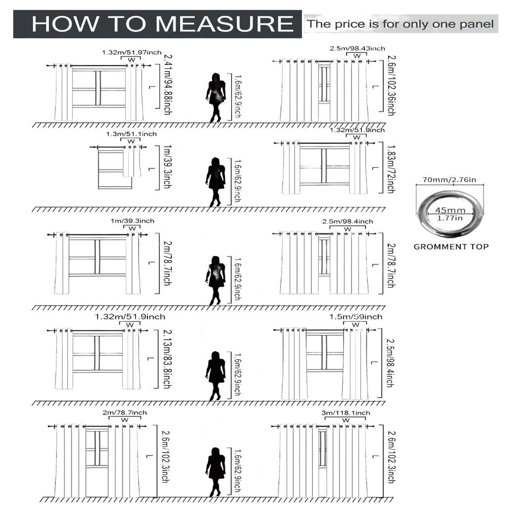 1Pcs Modern Minimalist Blackout Curtain - Heat Insulation, All-Season Universal Drapes for Bedroom & Living Room (Rod Pocket)