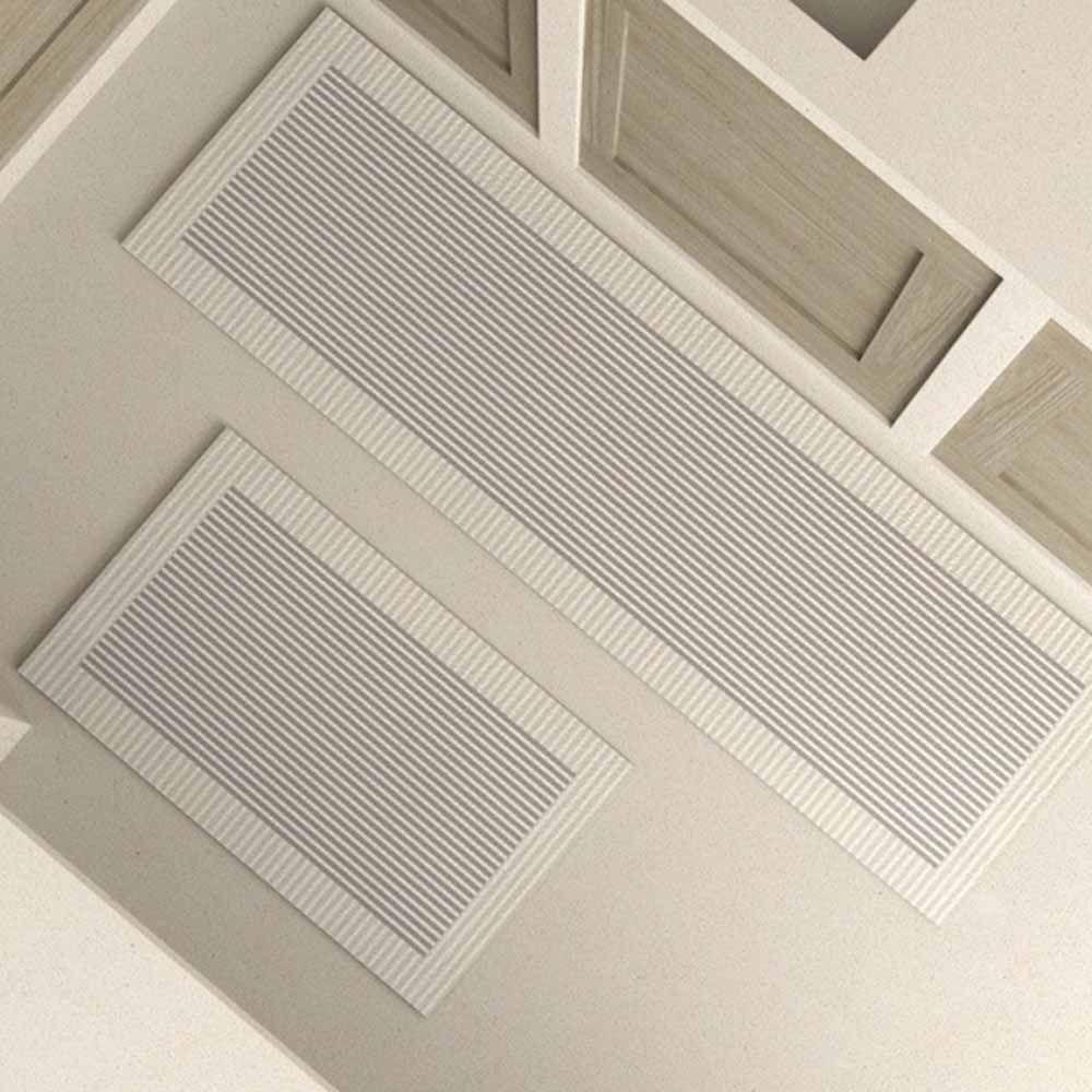 2Pcs/Set Durable Bathroom Mat Non-Slip Long Floor Mat Simple Stripes Bath Rug  Home Decoration