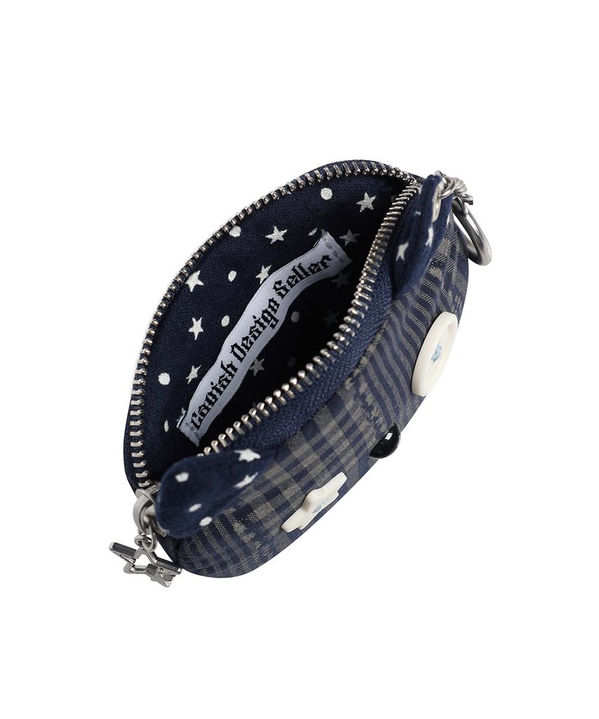 Cavish Cat Check Pouch Keyring Navy(Cv2Gsuab60A)