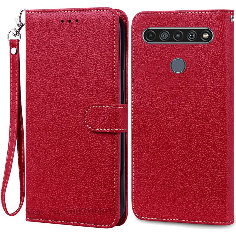 For LG K61 Etui Myk Silikon Lær Lommebok Flip Etui For LG K61 Deksel Coque For Fundas LG K61 LGK61 K 61 Telefonetuier Skall