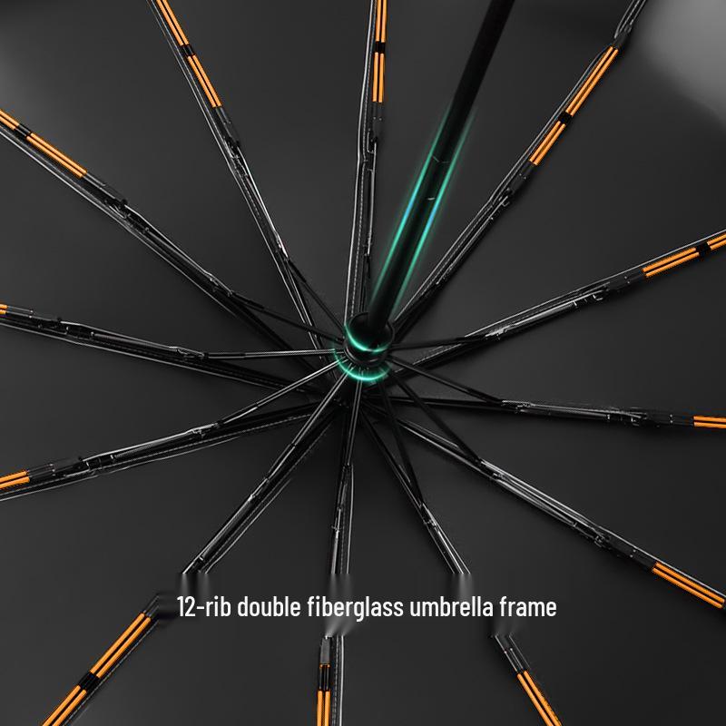 24-Bone Automatic Folding Umbrella: Stylish, Dual-Use Parasol with Sunscreen Protection for Men and Women