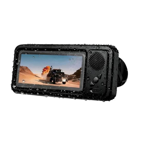 Yousheng Waterproof Mobile Phone Holder with Bluetooth-compatible Speaker Adjustable Rotation Shower Phone Stand Touch Screen Bathroom Mount