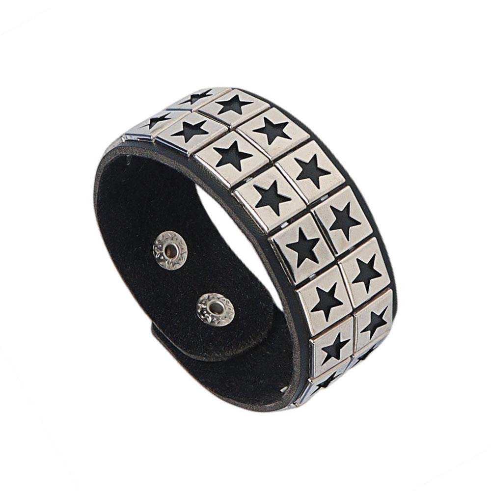 Nieuwe Punk Donkere PU Armband Voor Vrouwen Mannen Hip Hop Rock Ketting Meerlaagse Armband Trend Retro Gotische Sieraden Danser Accessoires