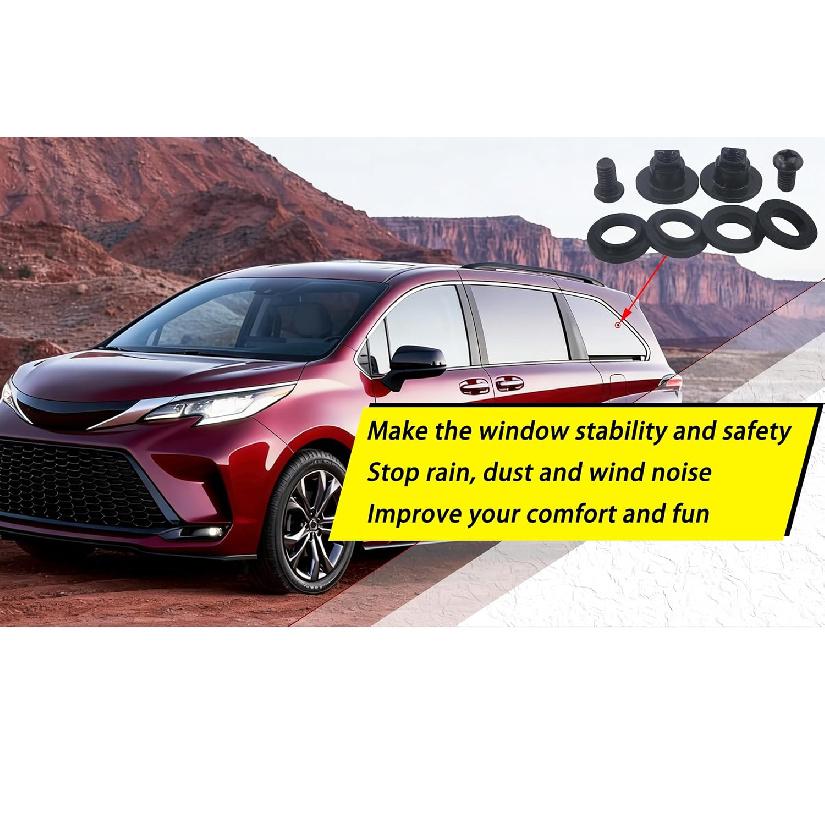 2PCS Rear Window Latch Bolt Nut Screw Cab Quarter Glass Latch Compatible With Toyota Sienna GSL ASL 2003-2017