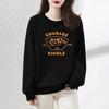 Simplicity Casual Autumn Winter Women O-Neck Letter Printing Korean Fashion Trend Versatile Loose Long Sleeve Sweatshirts Tops