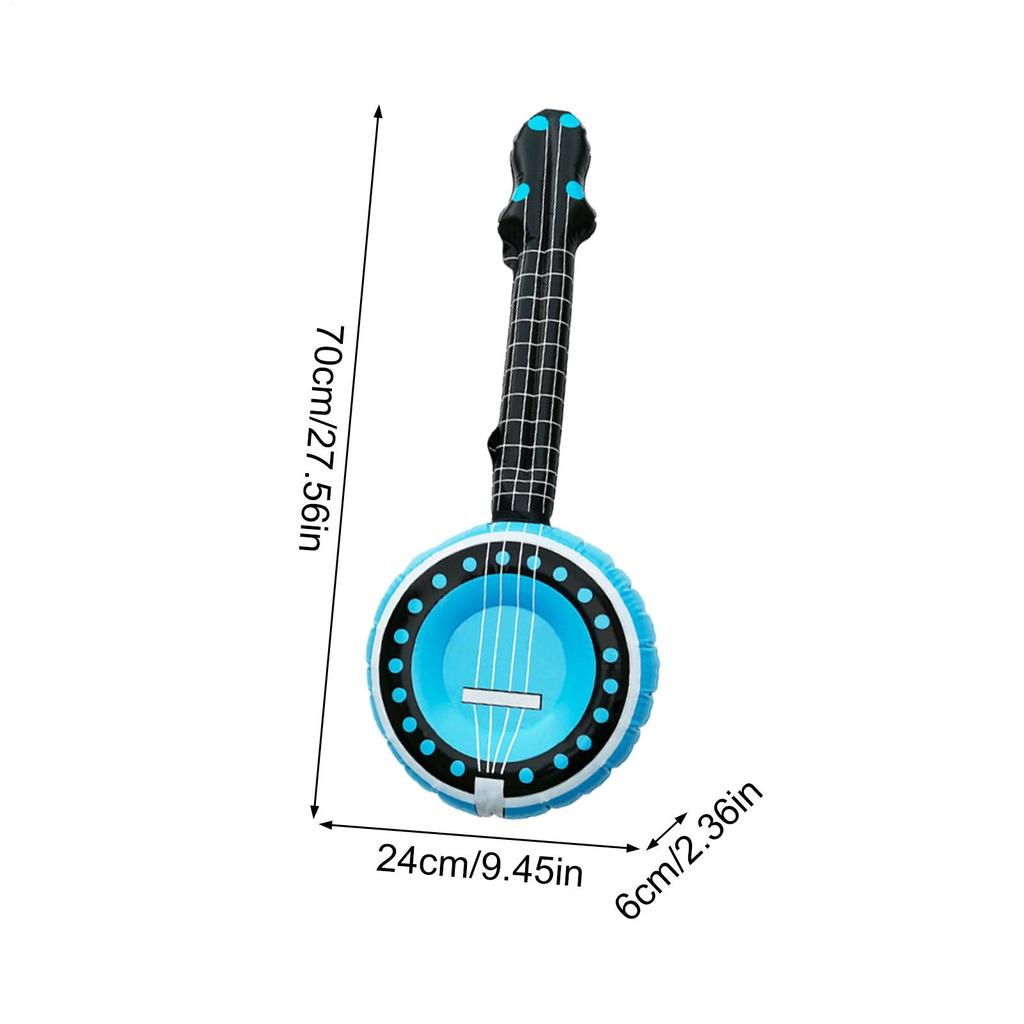 Blow Up Instruments Banjo Stage Accessories Inflatable Banjo Decoration For Outdoor Beach Birthday Celebrations Backyard