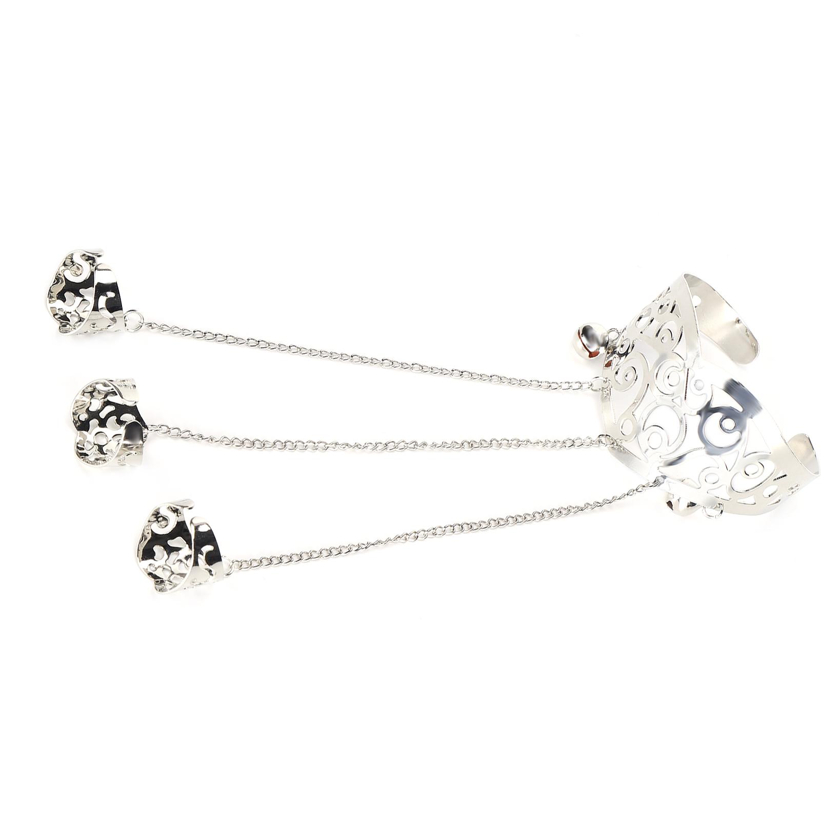 

Ring Bracelet Vintage Classical Alloy Finger Bangle Chains Retro Jewelry for Women Girls