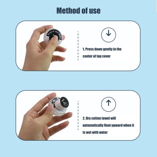 10 Stück Press Handtücher, Mehrzweck-Expandiertücher, Tragbare Einzeln verpackte Komprimierte Feuchttücher, Mini Münztücher für Camping, Heimschönheit, Reise,