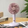 Retro Desk Fan Quiet Powerful Small Table Fan 3 Speed USB Rechargeable Personal