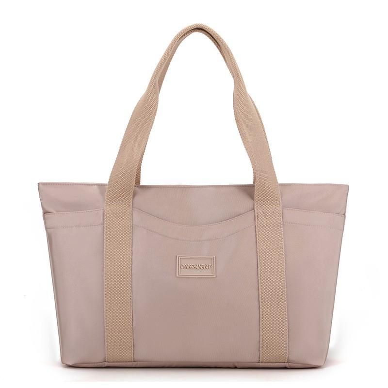 Large-capacity Tote Bag Women's 2024 New Nylon Cloth Shoulder Is Fashionable Simple Trendy Textured Portable