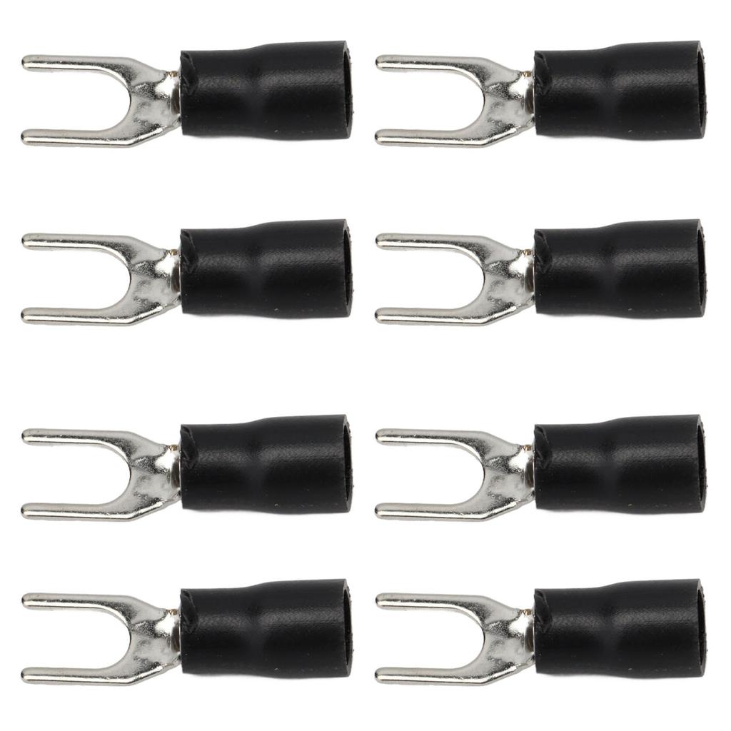 100PCS Insulated Wire Terminal U Type Fork Spade Electrical Crimping Copper Connectors 16‑14AWG
