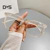 Blue Light Blocking Glasses Unisex Large Frame Clear View Strong Hinge Transparent with Brim Eye Protection Clear Bluelight Glasses Spectacles Eyewear