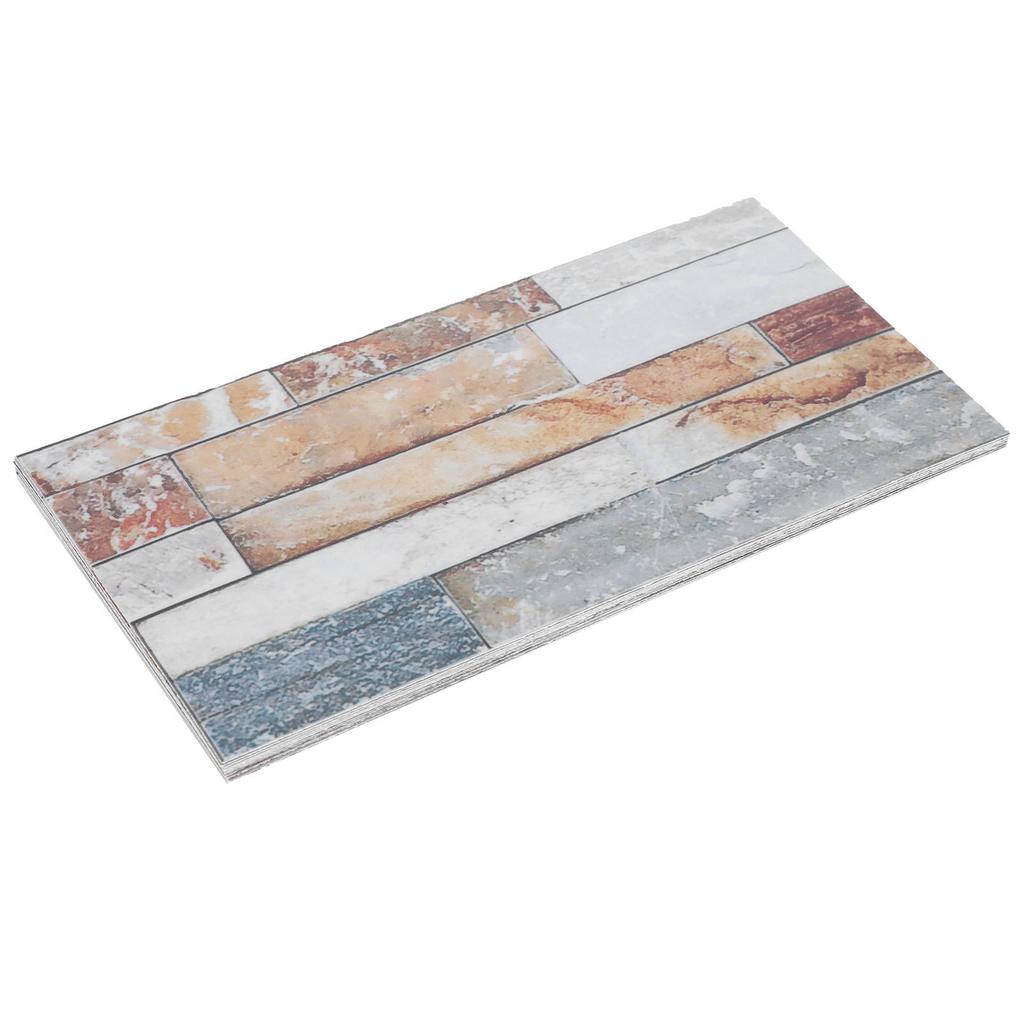 12Pcs PVC Tile Sticker Waterproof Self Adhesive Bathroom Kitchen Living Room Decor Floor