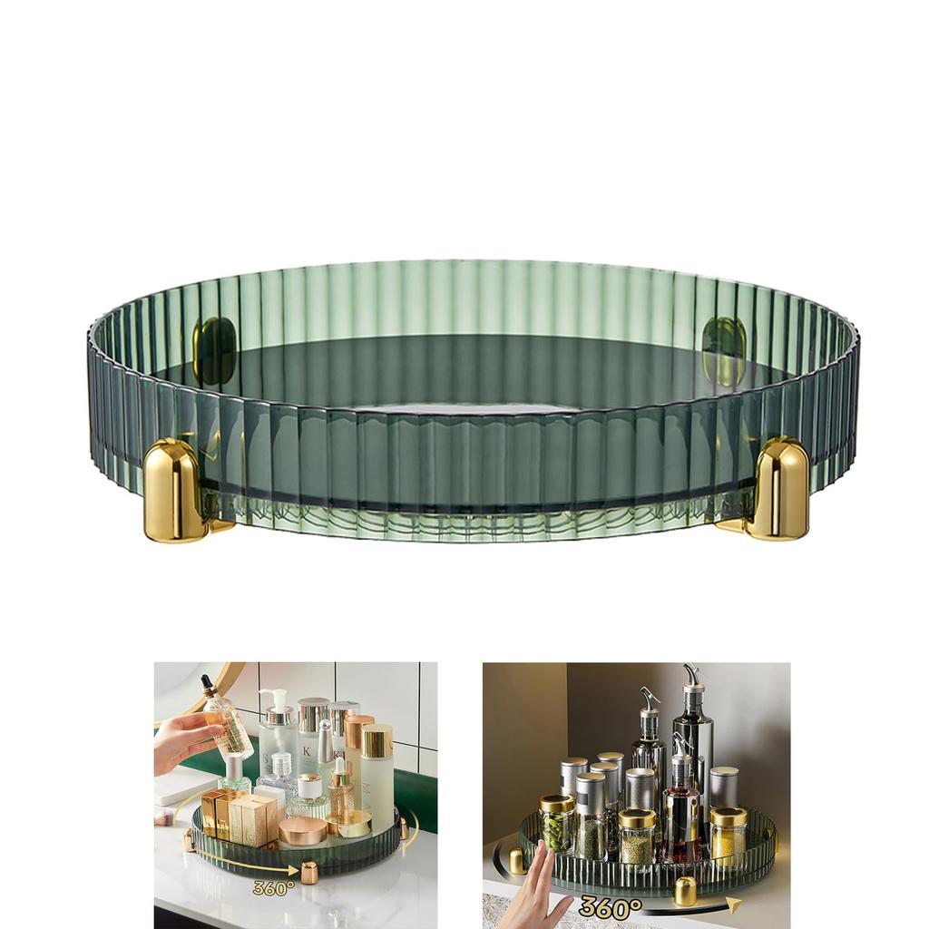 Spinning Spice Rack Organizer For Kithcen Makeup Organiser Cosmetic Storage Box For Bathroom Countertop Large Capacity Cosmetic