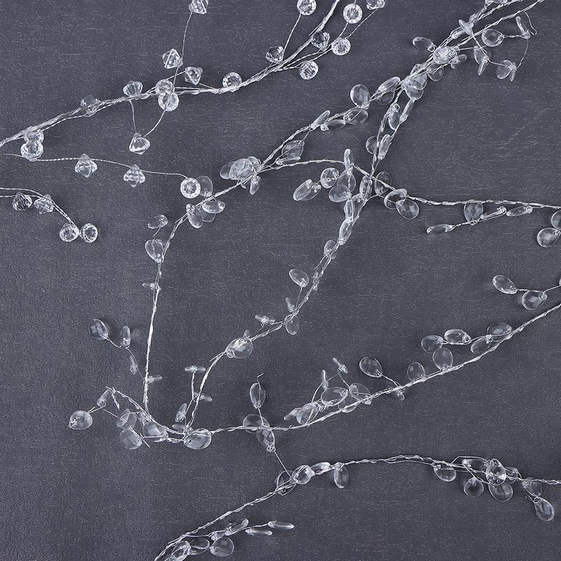DIY Akrylové Křišťálové Korálky Kapka Déšť Šňůrka Větev Závěsná Girlanda Průhledná Diamantová Korálková Svatba Dekorace
