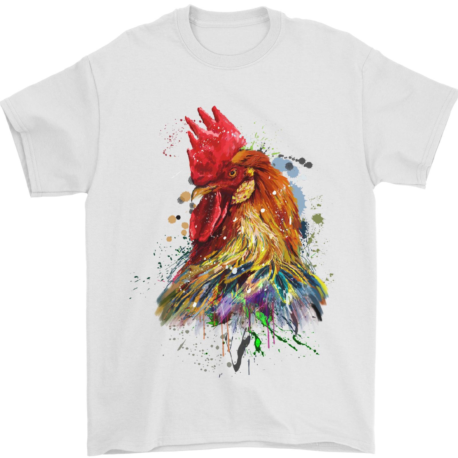 A Chicken Watercolour Mens T-Shirt 100% Cotton S