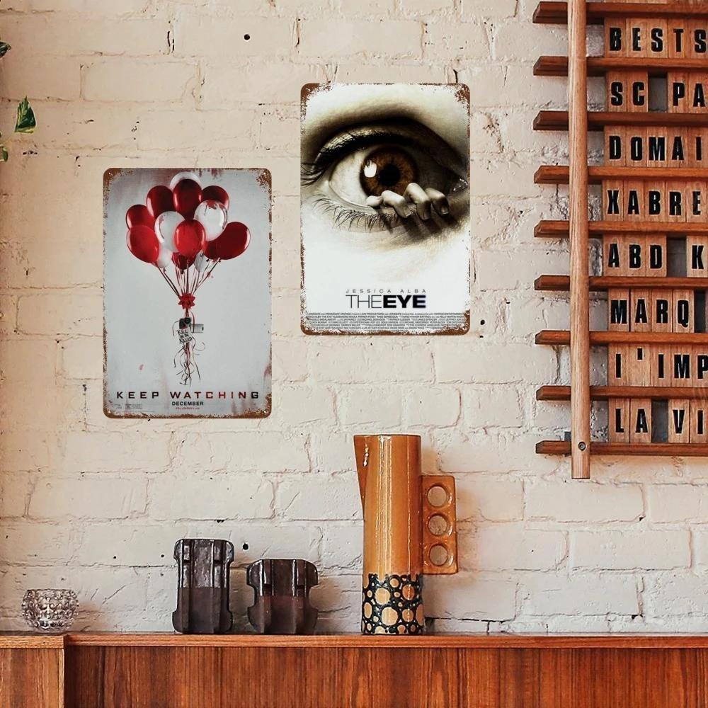 Poster Film Horror Clasic Placă Metalică Ruginită Retro Decorativă Bar Peștera Omului Garaj Club Semn Metalic Decor de Perete