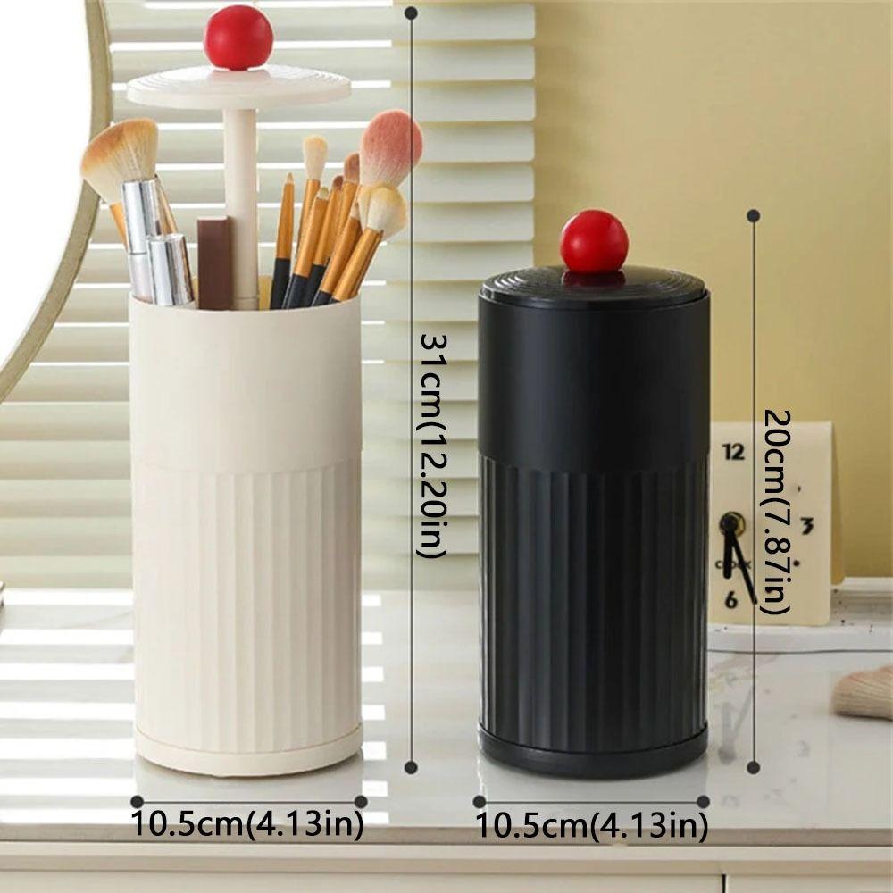 Plastic Makeup Brush Storage Box Automatic Lifting Cosmetic Storage Box Container  Dressing Table