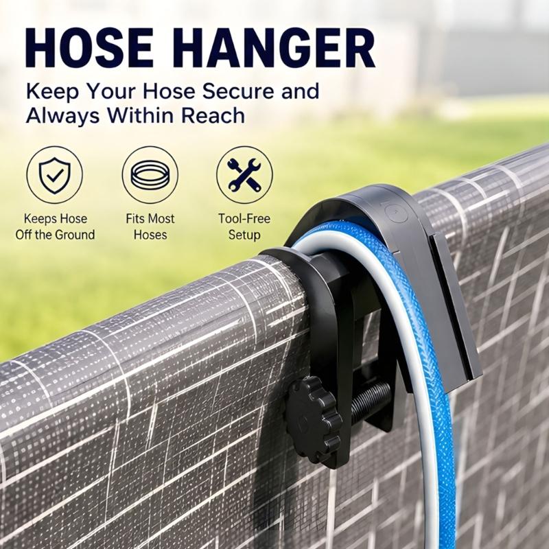 Clamp-On Hose Guide for Water Changes and Filling, Hand Screws with U-Shaped Support for Bucket, Fence, and Wall Use