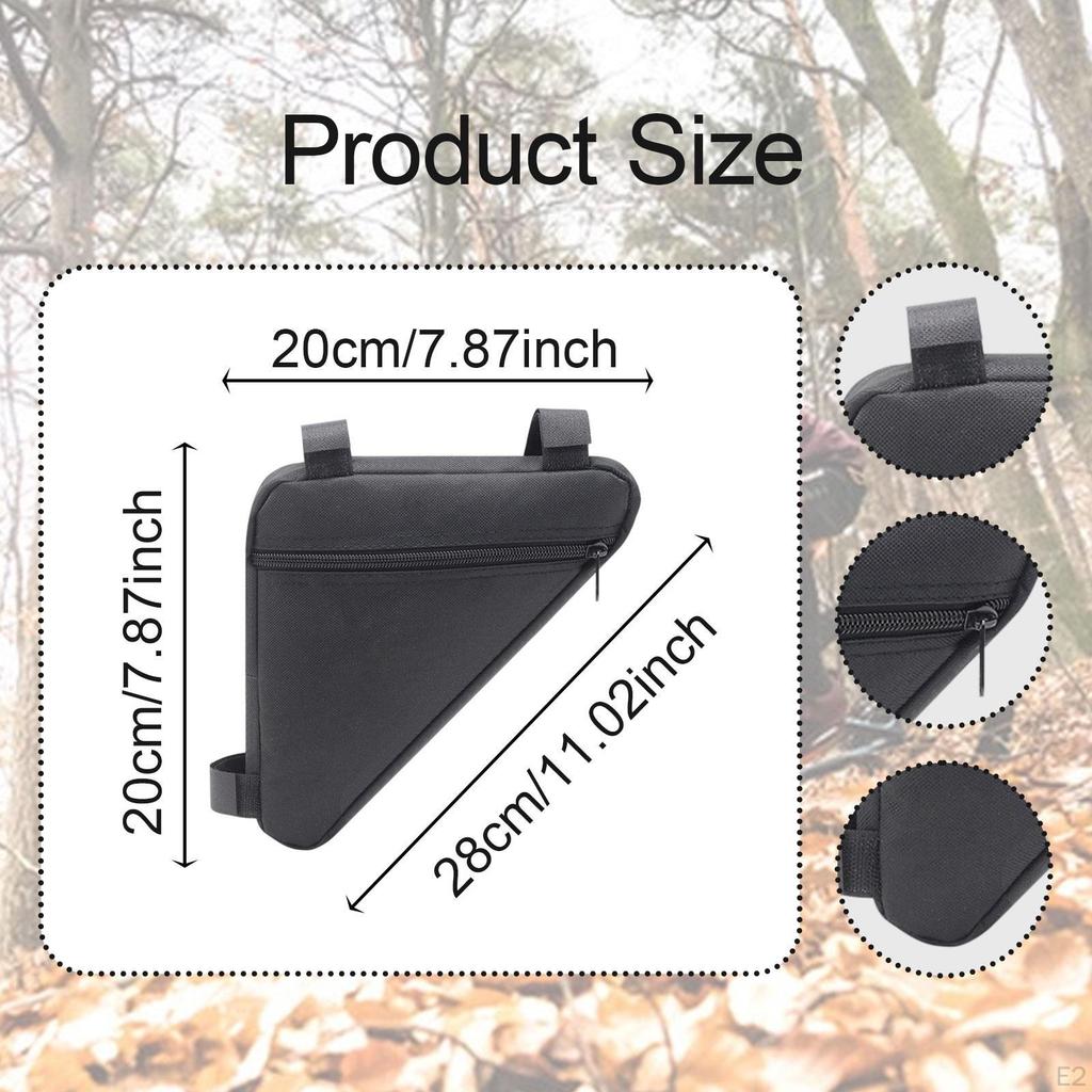 Bicycle Frame Bag, Triangle Design, Front Tube Storage Bag